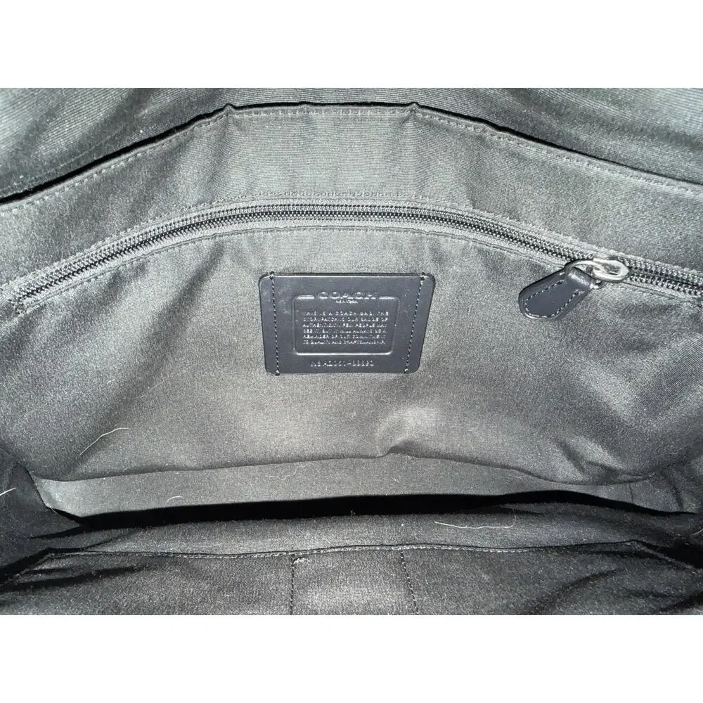 Coach 88892 Black Pebbled Leather Messenger Bag Men’s Briefcase Laptop Crossbody